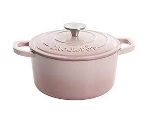 Crock-Pot Artisan Cocotte ronde en fonte émaillée - 5 L, rose pâle