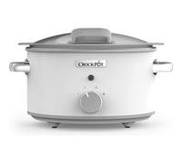 Crockpot CSC038X Mijoteuse Sauteuse électrique avec couvercle à charnière, 4L (3-4 personnes), revêtement antiadhésif DuraCeramic, Blanche