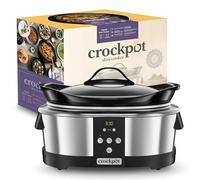 Crock-Pot SCCPBPP605 Mijoteuse électrique programmable, 5,7L (5-6 personnes), avec minuterie numérique, Inox