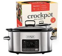 Crock-Pot TimeSelect Mijoteuse programmable | Planification du repas et affichage numérique programmable | 5,6L (7 + personnes) | Réglage maintien au chaud | acier inoxydable [CSC066X]