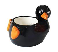 Crockery Critters Coquetier Pingouin de Deluxebase. Coquetiers mignons en céramique en forme d'animaux pour enfants et adultes