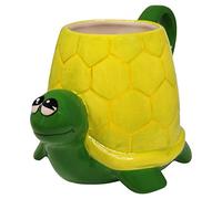 Crockery Critters Tasse de tortue de mer de créatures de vaisselle de Deluxebase. Tasse formée mignonne et animale de nouveauté pour des enfants et adultes.