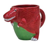Crockery Critters Tasse des créatures T Rex Dinosaur de vaisselle de Deluxebase. Tasse formée mignonne et animale de nouveauté pour des enfants et adultes.