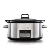 Crockpot Mijoteuse numérique | 7,5 l (10+ personnes) | avec cocotte compatible four | Compatible lave-vaisselle | Acier inoxydable [CSC063X]