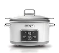 Crockpot Mijoteuse Sauteuse électrique programmable | Avec revêtement antiadhésif DuraCeramic et minuterie numérique | 5L (5-6 personnes) | Blanche [CSC026X]