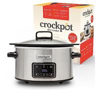 Crockpot Sizzle & Stew Digital Slow Cooker | 3.5 L (3-4 personnes) | Bol amovible à induction pour la cuisson des viandes et des légumes | Prise EU à 2 broches | Acier inoxydable [CSC111X]