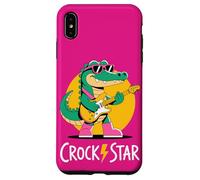 Crockstar Crocodile Rockstar jouant de la guitare Coque pour iPhone XS Max