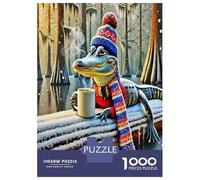 Crocodile 1000 Pièces Coffret Puzzle Puzzle Premium Carton Solide - DIY Familial Trop Amusant, Belle Déco, Cadeau D’Anniversaire pour Adultes Et Enfants 52x38cm/1000pcs