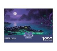 Crocodile 1000 Pièces Puzzles pour Adultes,Marais Fantastique Un Jeu De Dexérité Très Difficile Puzzle Éducatif avec des Défis 38x26cm/1000pcs