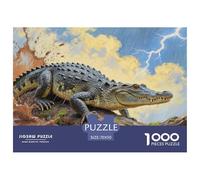Crocodile 1000 Pièces Puzzles pour Adultes,Rive sous tempête de Pluie Un Jeu De Dexérité Très Difficile Puzzle D'intelligence Un Jeu Cadeau Original 70x50cm/1000pcs