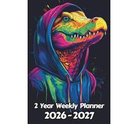 Crocodile 2 Year Weekly Planner: 104 Week Sunday to Saturday Calendar | Gift For People Who Love Reptilian Animals, Reptile Lovers | Ideal for ... and Busy Individuals | 6 x 9 Inches | v1