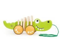 Crocodile à tirer en bois