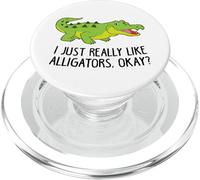 Crocodile Amusant I Just Really Like Alligators PopSockets PopGrip pour MagSafe
