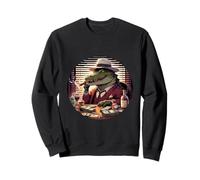 Crocodile Boss Chef Dollette Argent Cigare Parrain Gangster Sweatshirt