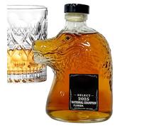 Crocodile Bottle - Novelty Glass Container, Whiskey Liquor Holder, Long Lasting Artistic Beverage Vessel | Multifunctional Cocktail Water Soda Wine Vinegar Oil Bar Home Kitchen Parrty Display
