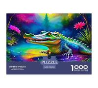 Crocodile, Casse-tête De 1000 Pièces, Défi Gratifiant Et Créatif, Parfait pour Souvenirs Ou Art Mural, pour 10 Ans Et Plus, 70x50cm/1000pcs