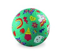 Crocodile Creek - Ballon Playground 18cm Smiley - Jouet extérieur Enfant 3 Ans+ - Ballon en Caoutchouc Naturel texturé - Idéal Jardin, Parc, Plage, Jeux Actifs et Sportifs