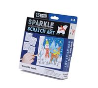 Crocodile Creek - Creativity - Kit Carte à Gratter Brillante pour enfants 5 ans et plus - Activité créative et éducative - illustrations colorées - effets scintillants à révéler (La magie de l'hiver)