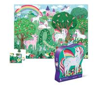Crocodile Creek - Maxi Puzzle 36 pièces Le Jardin des Licornes pour Enfants 3 Ans et Plus - Puzzle géant Plus de 60 cm - Jeu éducatif féerique créatif et coloré