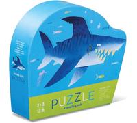 Crocodile Creek - Mini Puzzle 12 pièces Requin pour Enfants 2 Ans et Plus - Jeu éducatif Marin avec Requins et Vie sous-Marine - Illustrations colorées - Boîte compacte Robuste Incluse