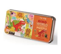 Puzzle - 50 pièces - Le monde des dinosaures - Dès 4 ans - Boîte en métal - Croc