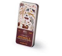 Crocodile Creek - Puzzle Boîte Métal Les Animaux d’Afrique 150 pièces pour Enfants 6 Ans et Plus - Jeu éducatif Safari avec Lions, éléphants et girafes - Illustrations réalistes et colorées