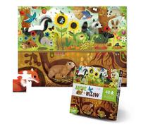 Crocodile Creek Puzzle de 48 pièces au-Dessus et au-Dessous - Puzzles de Sol Amusants pour Enfants de 4 à 8 Ans - Découverte de l'arrière-Cour - 68,6 x 50,8 cm Fini