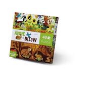 Crocodile Creek - Puzzle Dessus & Dessous 48 pièces Découverte de la Forêt pour Enfants 4 Ans et Plus - Jeu éducatif et écologique - Exploration des Animaux, Plantes et mystères cachés