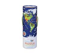 Crocodile Creek - Puzzle éducatif 200 pièces avec Poster Animaux du Monde - Jeu d’Apprentissage géographie et Nature pour Enfants dès 6 Ans - Affiche 40x60 cm Incluse