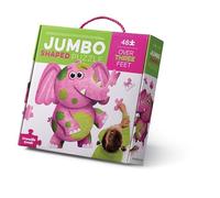 Crocodile Creek - Puzzle géant enfant Jumbo Éléphants - 48 pièces - format plus de 90 cm, carton bleu résistant, jeu éducatif et ludique dès 4 ans