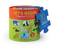 Crocodile Creek - Coffret Let's Begin - 10 puzzles de 2 pièces - Jungle - Jeu éducatif dès 2 ans