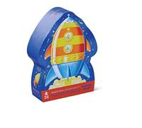 Crocodile Creek-36 pcs Shaped Space Race Puzzle, 3840771, Multicolore