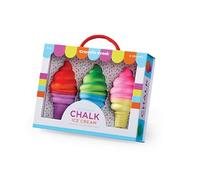 Crocodile Creek - Set de 3 Craies Glaces à l’Italienne pour enfants 3 ans et plus - Accessoire créatif coloré pour trottoir, jardin ou ardoise - Activité ludique et artistique en plein air