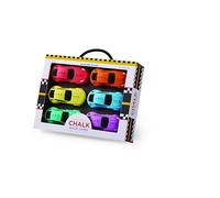 Crocodile Creek Set de 6 craies voiture de course - couleurs éclatantes - pour enfants 3 ans et plus