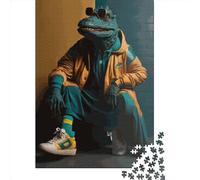 Crocodile Dancer Puzzle 1000 Pieces Cadeau Unique Jeu Éducatif Challenge Toy À De Qualité Supérieure Peinture Art pour Adultes Et Enfants 1000pcs (38x26cm)