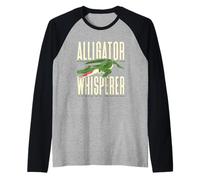 Crocodile de Floride Alligator Whisperer Hunter Lover Keeper Manche Raglan