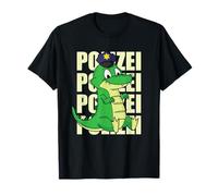 Crocodile de Police avec Casquette de Police T-Shirt