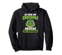 Crocodile Déguisé en Humain Reptile Drôle Sweat à Capuche