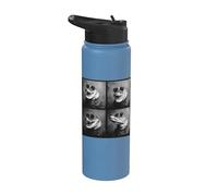Crocodile drôle dans Photobooth | Alligator Gator & Lunettes de soleil Stainless Steel Insulated Water Bottle