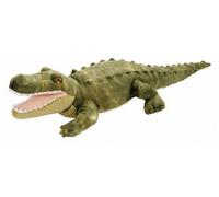 crocodile en peluche junior 58 cm en peluche vert/rose