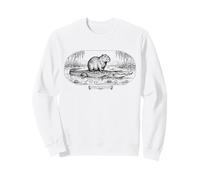 Crocodile et Capybara Rétro Funny Chill Nature Sweatshirt