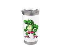 Crocodile Fitness/Trainer Crocodile Gobelet isotherme en acier inoxydable double paroi