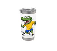 Crocodile Football Gobelet isotherme en acier inoxydable double paroi