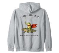 Crocodile Grenouille Humoristique I Will Succeed Because I Am Insane Sweat à Capuche