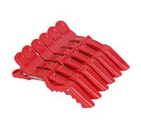 Crocodile Hair Clip Hairdressing Styling Alligator Sectioning Clamp Hairpins 6pcs Red, Clips Barrettes