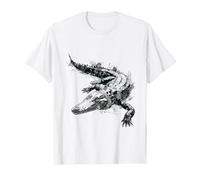 Crocodile Imprimé Animal Graphique Dessin Art Crocodile T-Shirt