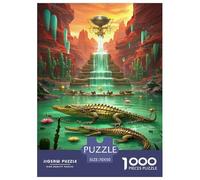 Crocodile Jigsaw Puzzle Impossible 1000Pcs Decorazione per La CASA. Rilassamento E Intelligence per Adulti E Ragazzi Da 14 Anni 70x50cm/1000pcs