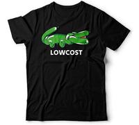 Crocodile Low Cost Fun Tennis Wimblesport Show Title Men T Shirt Printed Graphic Top Tee Black S