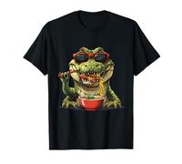 Crocodile Mangeant des Nouilles Ramen d'alligator T-Shirt