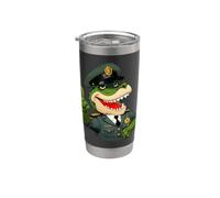 Crocodile Police/Policier Crocodile Gobelet isotherme en acier inoxydable double paroi